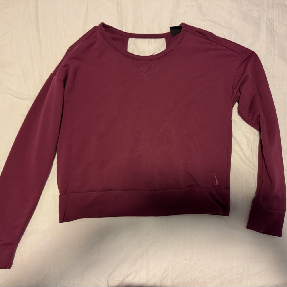 Purple NIKE Open Back Sweater